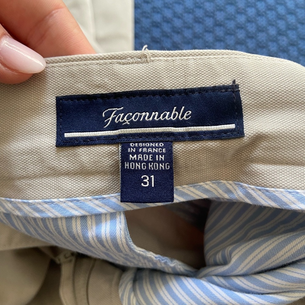 Mens faconnable size 31 khaki pant